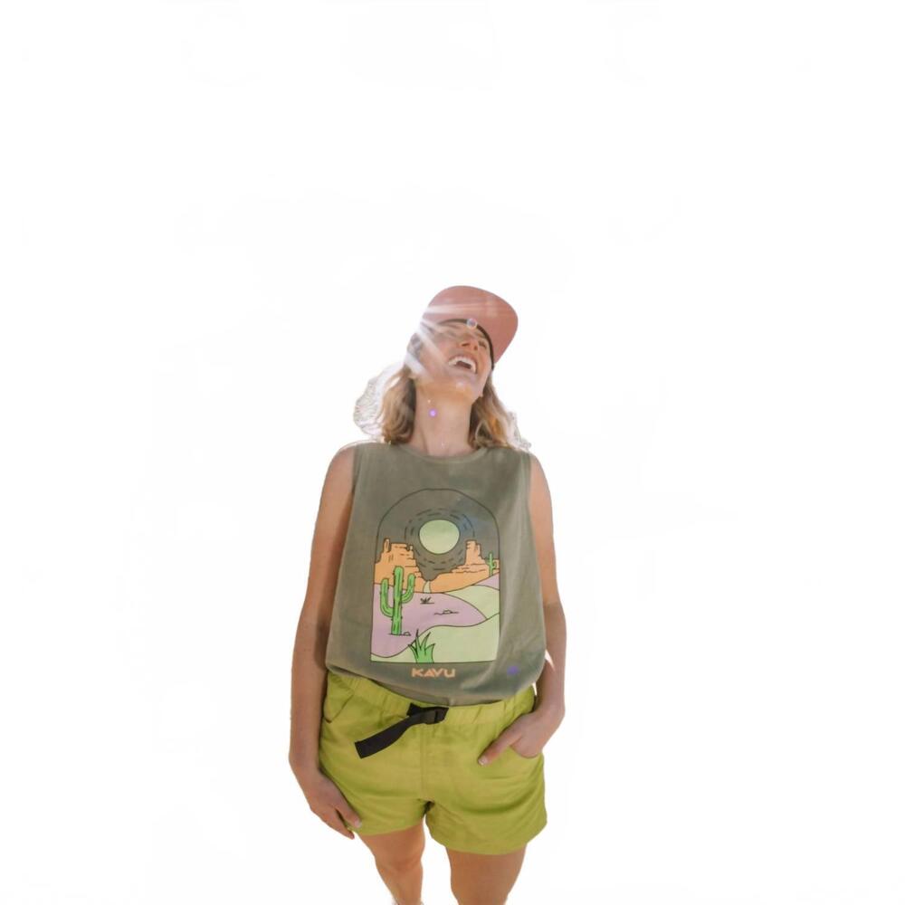NEW KAVU women's elle shorts in lizard - Picture 4 of 4